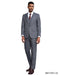 Stacy Adams Men's 3 Piece Hybrid Fit Suit - Textured Solid Color