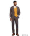 Stacy Adams Men's 3 Piece Plaid Hybrid Fit Suit - Accent Vest