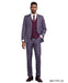 Stacy Adams Men's 3 Piece Plaid Hybrid Fit Suit - Accent Vest