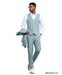 Stacy Adams Men's 3 Piece Windowpane Suit - Hybrid Fit