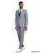Stacy Adams Men's 3 Piece Glen Plaid Hybrid Fit Suit - Accented Vest