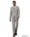 Stacy Adams Men's 3 Piece Windowpane Hybrid Fit Suit - Light Colors