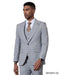 Stacy Adams Men's 3 Piece Windowpane Hybrid Fit Suit - Light Colors