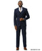 Stacy Adams Men's 3 Piece Hybrid Fit Suit - Tattersall Pattern