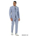 Stacy Adams Men's 3 Piece Hybrid Fit Suit - Subtle Windowpane Plaid