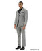Stacy Adams Men's 3 Piece Hybrid Fit Suit - Subtle Windowpane Plaid