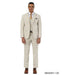 Stacy Adams Men's 3 Piece Hybrid Fit Suit - Plaid Pattern