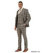 Stacy Adams Men's 3 Piece Glen Plaid Suit - Hybrid Fit