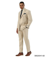 Stacy Adams Men's 2 Piece Windowpane Hybrid Fit Suit - Double Breasted Modern Fit