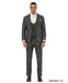 Stacy Adams Men's 3 Piece Hybrid Fit Suit - Textured Windowpane