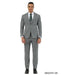 Stacy Adams Men's 3 Piece Hybrid Fit Suit - Textured Glen Check