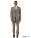Stacy Adams Men's 3 Piece Hybrid Fit Suit - Crosshatch Pattern