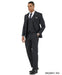 Stacy Adams Men's 3 Piece Hybrid Fit Suit - Crosshatch Pattern