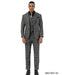 Stacy Adams Men's 3 Piece Hybrid Fit Suit - Subtle Textured Pattern
