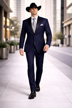 Smoking Traje - Esmoquin - Smoking Para Hombre - Navy Tuxedo