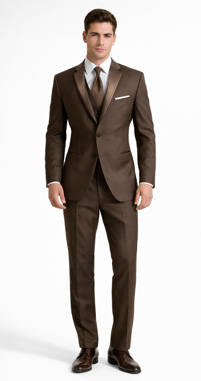 Smoking Traje - Esmoquin - Smoking Para Hombre - One Button  Trajes De Novio - Chocolate Tuxedo
