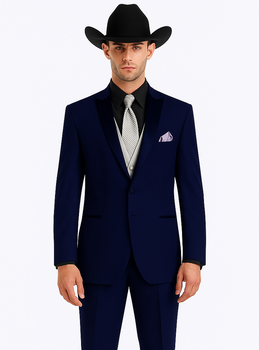Smoking Traje - Esmoquin - Smoking Para Hombre - Navy Tuxedo