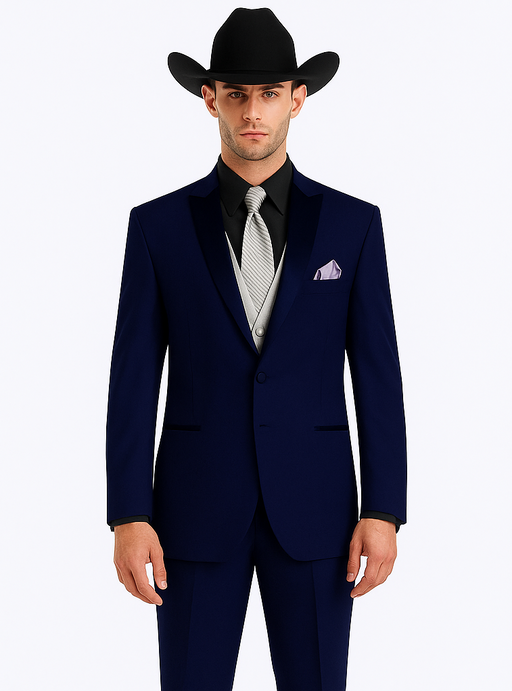 Smoking Traje - Esmoquin - Smoking Para Hombre - Navy Tuxedo