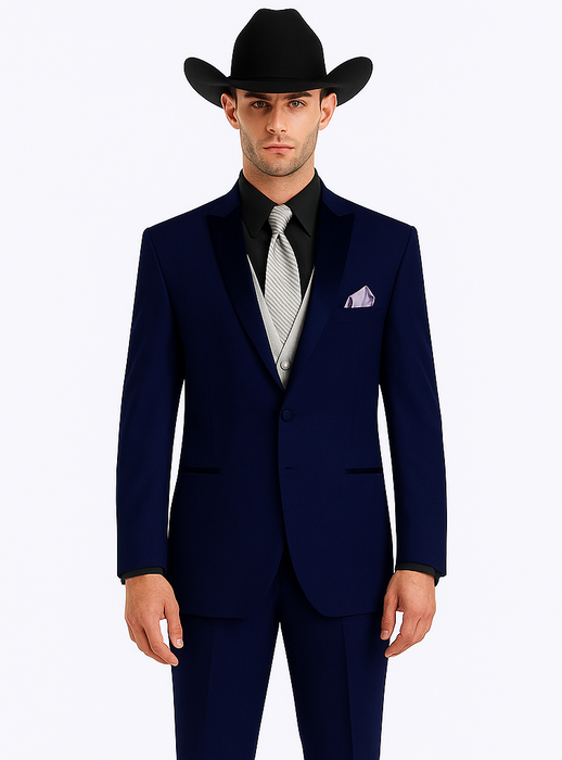 Smoking Traje - Esmoquin - Smoking Para Hombre - Royal Blue Tuxedo