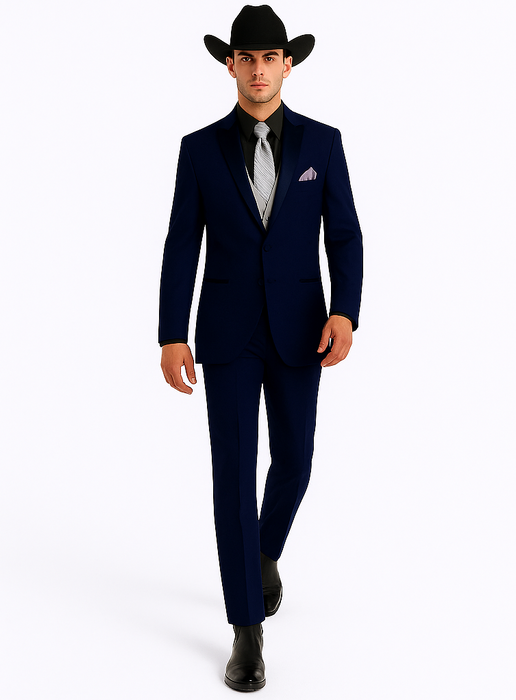 Smoking Traje - Esmoquin - Smoking Para Hombre - Royal Blue Tuxedo