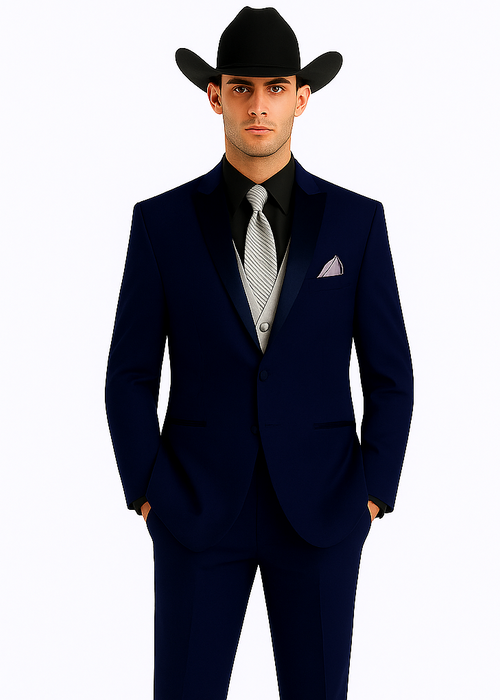 Smoking Traje - Esmoquin - Smoking Para Hombre - Royal Blue Tuxedo