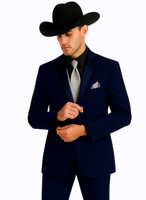 Smoking Traje - Esmoquin - Smoking Para Hombre - Royal Blue Tuxedo