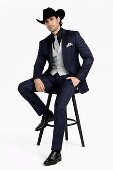 Smoking Traje - Esmoquin - Smoking Para Hombre - Royal Blue Tuxedo