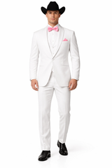 Smoking Traje - Esmoquin - Smoking Para Hombre - Single Breasted Trajes De Novio Suit White Tuxedo