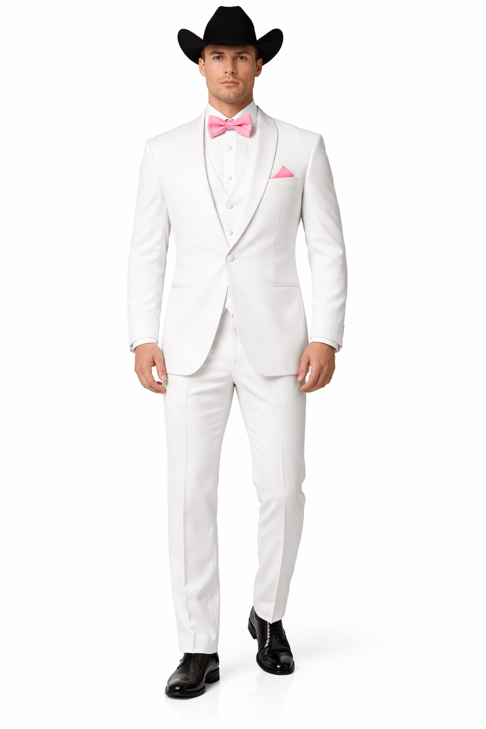 Smoking Traje - Esmoquin - Smoking Para Hombre - Single Breasted Trajes De Novio Suit White Tuxedo