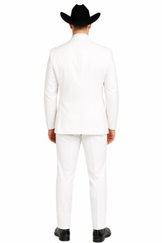 Smoking Traje - Esmoquin - Smoking Para Hombre - Single Breasted Trajes De Novio Suit White Tuxedo