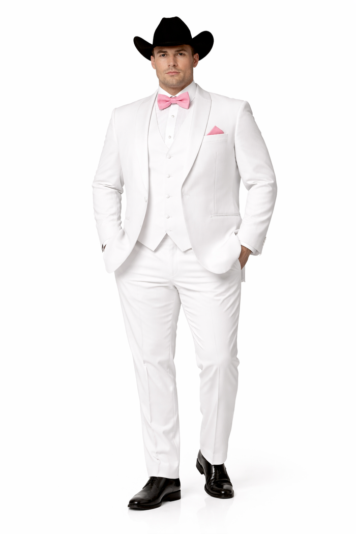 Smoking Traje - Esmoquin - Smoking Para Hombre - Single Breasted Trajes De Novio Suit White Tuxedo