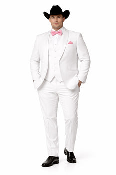 Smoking Traje - Esmoquin - Smoking Para Hombre - Single Breasted Trajes De Novio Suit White Tuxedo