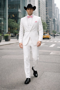 Smoking Traje - Esmoquin - Smoking Para Hombre - Single Breasted Trajes De Novio Suit White Tuxedo