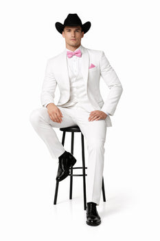 Smoking Traje - Esmoquin - Smoking Para Hombre - Single Breasted Trajes De Novio Suit White Tuxedo