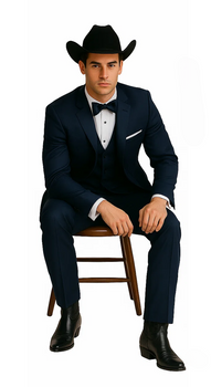 Smoking Traje - Esmoquin - Smoking Para Hombre - Slim Fit Trajes De Novio Navy Tuxedo