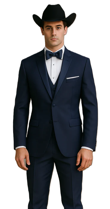 Smoking Traje - Esmoquin - Smoking Para Hombre - Slim Fit Trajes De Novio Navy Tuxedo