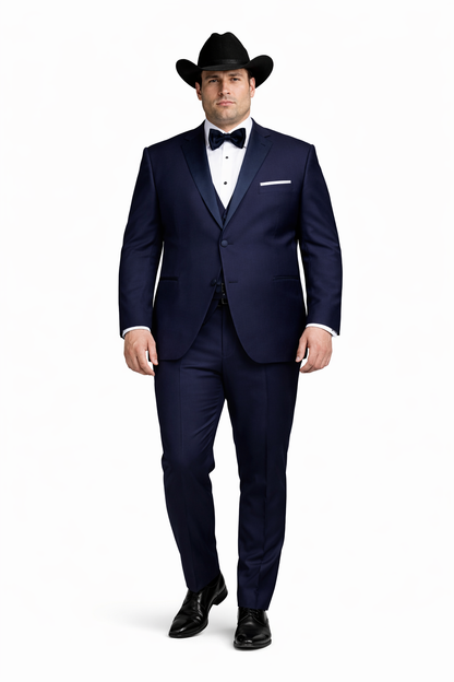 Smoking Traje - Esmoquin - Smoking Para Hombre - Slim Fit Trajes De Novio Navy Tuxedo