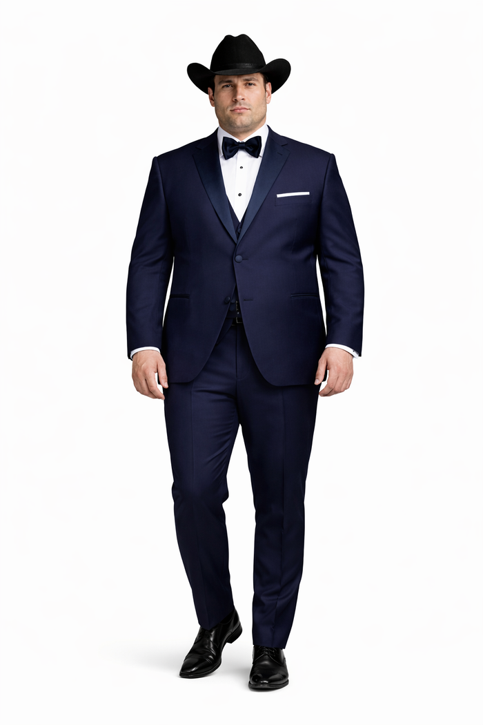 Smoking Traje - Esmoquin - Smoking Para Hombre - Slim Fit Trajes De Novio Navy Tuxedo