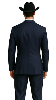 Smoking Traje - Esmoquin - Smoking Para Hombre - Slim Fit Trajes De Novio Navy Tuxedo