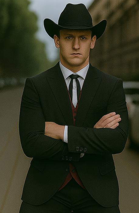 Smoking Traje - Esmoquin - Smoking Para Hombre - Two Button Peak Western Black Tuxedo