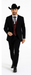 Smoking Traje - Esmoquin - Smoking Para Hombre - Two Button Peak Western Black Tuxedo