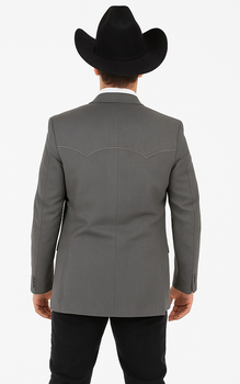 Smoking Traje - Esmoquin - Smoking Para Hombre - Two Button Western Grey Tuxedo