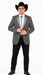Smoking Traje - Esmoquin - Smoking Para Hombre - Two Button Western Grey Tuxedo