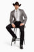 Smoking Traje - Esmoquin - Smoking Para Hombre - Two Button Western Grey Tuxedo