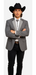 Smoking Traje - Esmoquin - Smoking Para Hombre - Two Button Western Grey Tuxedo
