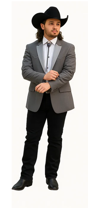 Smoking Traje - Esmoquin - Smoking Para Hombre - Two Button Western Grey Tuxedo