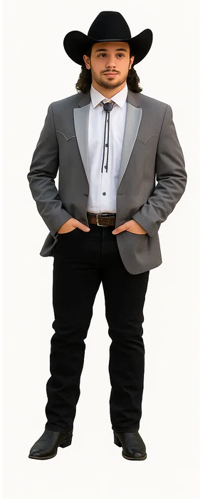 Smoking Traje - Esmoquin - Smoking Para Hombre - Two Button Western Grey Tuxedo