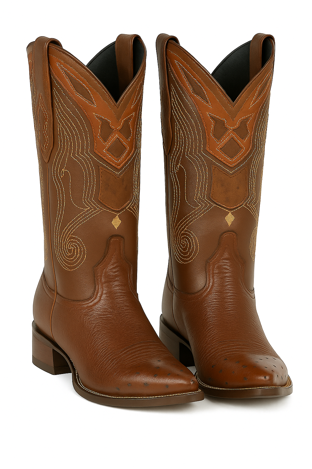 Men's Wild West Smooth Ostrich Skin 3X Toe Boots 29504-B - Image 5