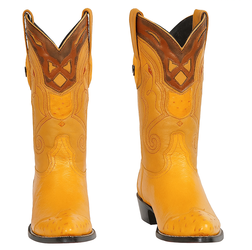 smooth-ostrich-buttercup-wingtip-cowboy-boots