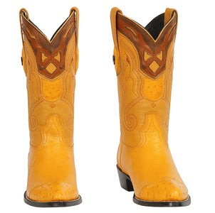 smooth-ostrich-buttercup-wingtip-cowboy-boots